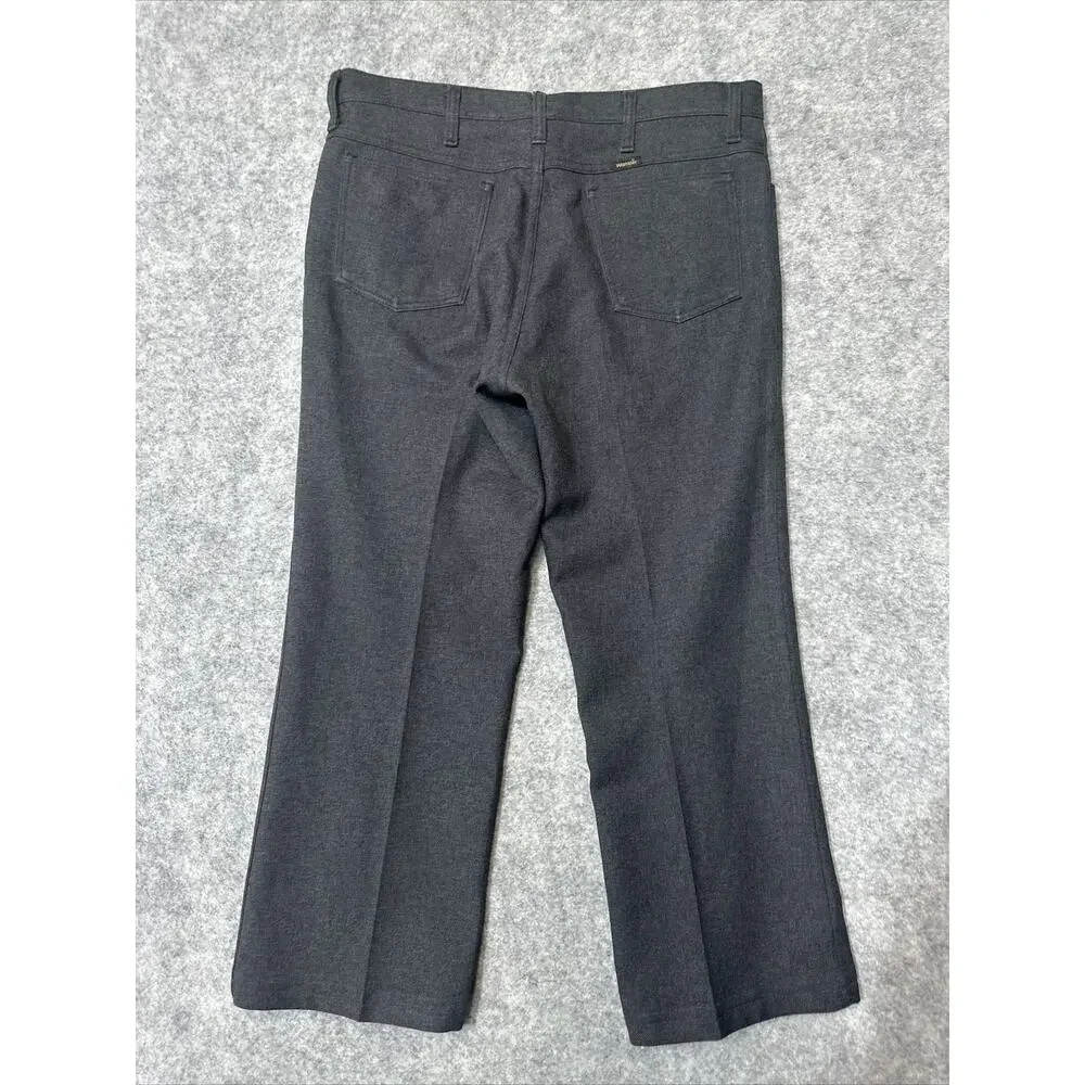 Wrangler 82HK Dress Pants Men's Size 38x29 Black Cotton Pants‎